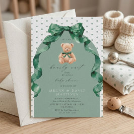 Invitación Oso de peluche No podemos esperar Bebé Niño Shower