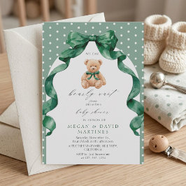 Invitación Oso de peluche No podemos esperar Niño Fiesta de b