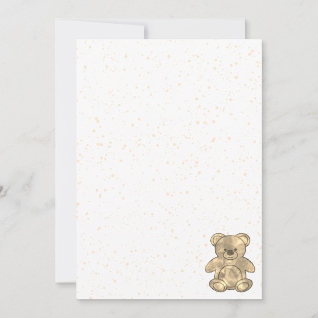 Invitación Oso de peluche personalizado (Anverso)