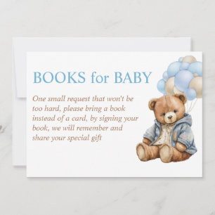 Invitación Oso de peluche petición de libro de baby shower os