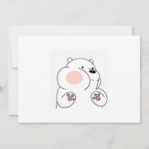 Oso de rubefacción adorable invitante