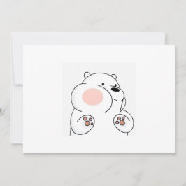 Invitación Oso de rubefacción adorable invitante