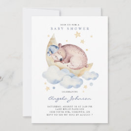 Invitación Oso de sueño acuático es un niño Baby Shower