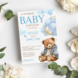 Invitación Oso de Teddy ducha bebé bebe esperar lindo teddy