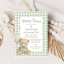 Oso Dulce Globo Verde Primer Cumpleaños Teddy