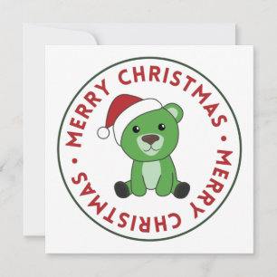 Invitación Oso Feliz Navidad Animales de Invierno Osos Invita