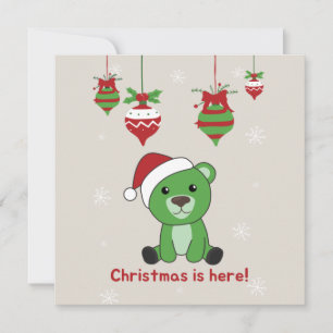 Invitación Oso Feliz Navidad Animales de Invierno Osos Invita
