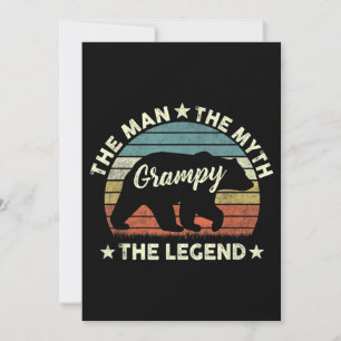 Invitación Oso Grampy El Hombre El Mito La Leyenda