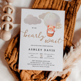 Invitación Oso lindo: podemos empezar a esperar a Baby Shower
