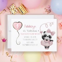 Oso Panda Lindo Bailarina Cumpleaños 1