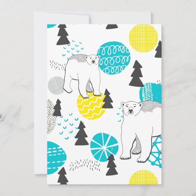Invitación Oso polar (Anverso)