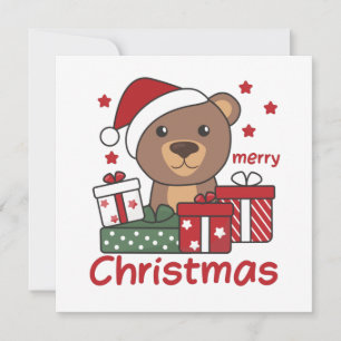 Invitación Oso Regalo De Navidad Animales De Invierno Osos