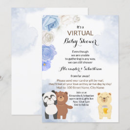 Invitación Osos de Teddy de Baby Shower virtuales