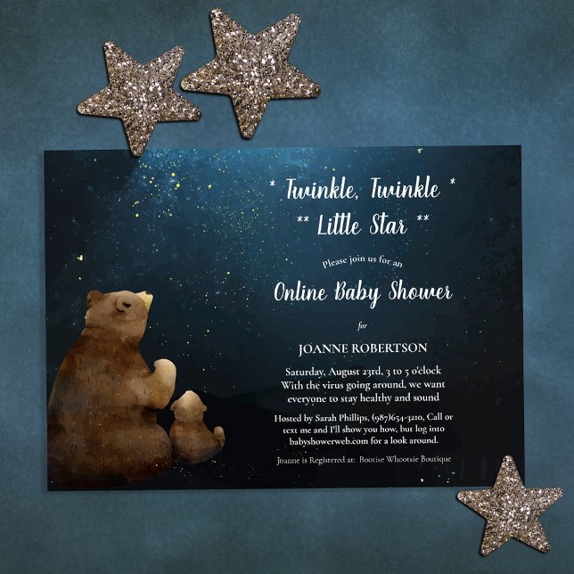 Invitación Osos Duérmete Mi Niño Fiesta de Bebé (Subido por el creador)
