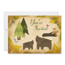 Osos y animales de Woodland primer cumpleaños