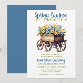 Invitación Ostara Equinoccio de Primavera Carrito de Flores V