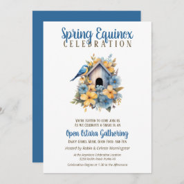 Invitación Ostara Spring Equinox Bird House Sabbat