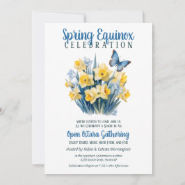 Invitación Ostara Spring Equinox Daffodil Butterfly Sabbat