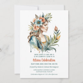 Invitación Ostara Spring Equinox Flower Goddess Sabbat