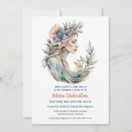Invitación Ostara Spring Equinox Flower Goddess Sabbat