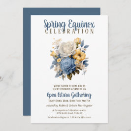 Invitación Ostara Spring Equinox Vintage Rose Floral Sabbat
