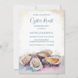Invitación ostión de verano moderno estilo ribereño pastel