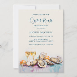 Invitación ostión de verano moderno estilo ribereño pastel