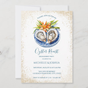Invitación ostión de verano moderno estilo ribereño pastel