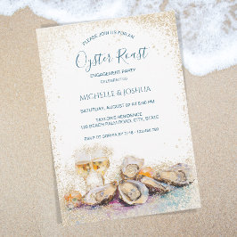 Invitación ostión de verano moderno estilo ribereño pastel