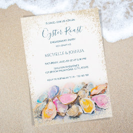 Invitación ostión de verano moderno estilo ribereño pastel