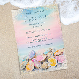 Invitación ostión de verano moderno estilo ribereño pastel