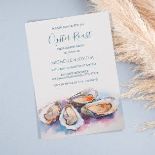 Invitación ostión de verano moderno estilo ribereño pastel