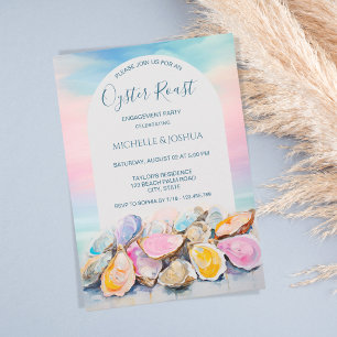 Invitación ostión de verano moderno estilo ribereño pastel