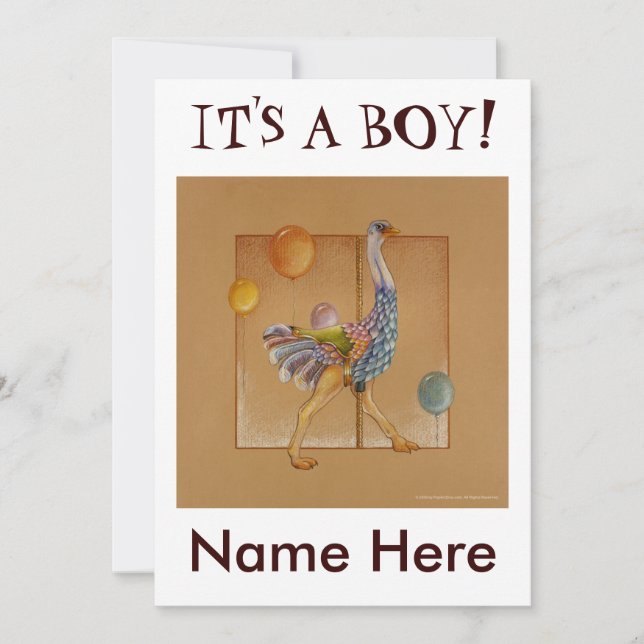 Invitación - Óstrich carrusel (Anverso)