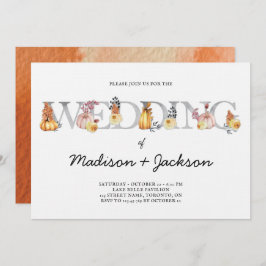 Invitación otoñal de Lantern Boda Watercolor