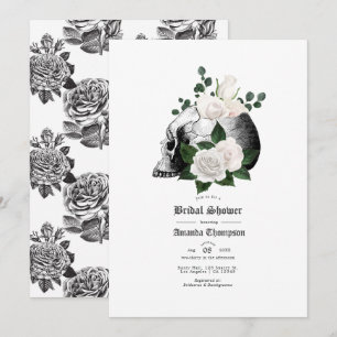 Invitación Otoñal Floral Gótico Rústico para Boda