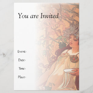 Invitación Otoño - Alphonse Mucha