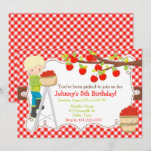 Otoño Apple Picking Blonde Cumpleaños