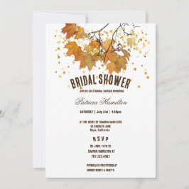 Invitación Otoño artístico deja ducha Boda de novias