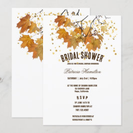 Invitación Otoño artístico deja ducha Boda de novias
