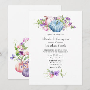 Invitación Otoño - Boda Floral de Otoño