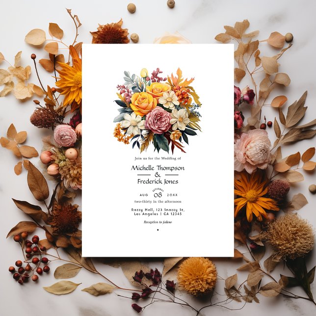 Invitación Otoño - Boda floral de otoño (Subido por el creador)