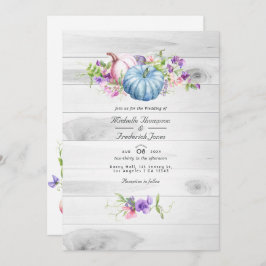 Invitación Otoño - Boda RSVP del código QR floral de otoño