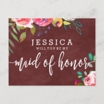 Otoño Borgoña serás mi empleada de honor