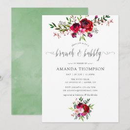 Invitación Otoño - Brunch Floral de Otoño y Burbujeante