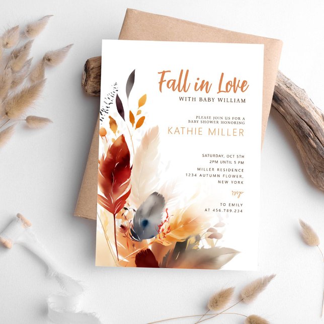 Invitación Otoño Cae en el amor Baby Shower (Subido por el creador)