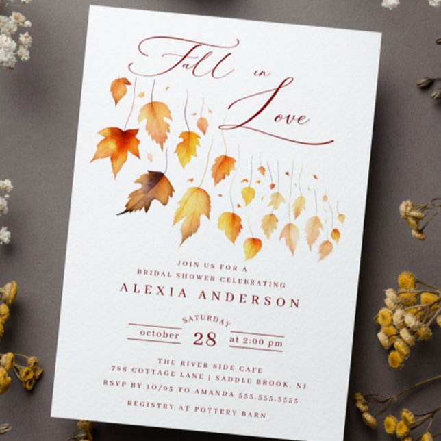 Invitación Otoño Cae Enamorada Ducha De Novias (Subido por el creador)