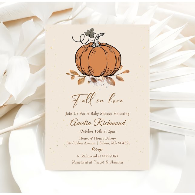 Invitación Otoño Cae Enamorado Baby Shower (Subido por el creador)