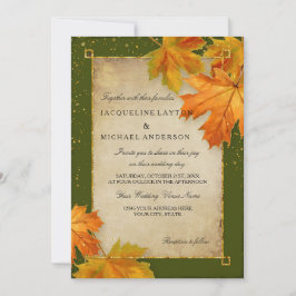 Invitación Otoño Cae Leaf Sale Elegante Boda