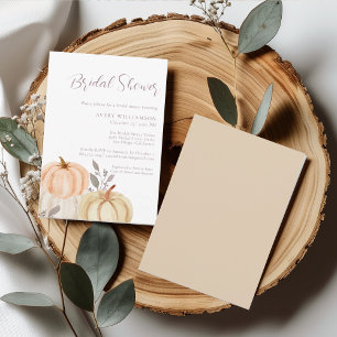 Invitación Otoño Caída Foliage Pumpkin Bridal Shower